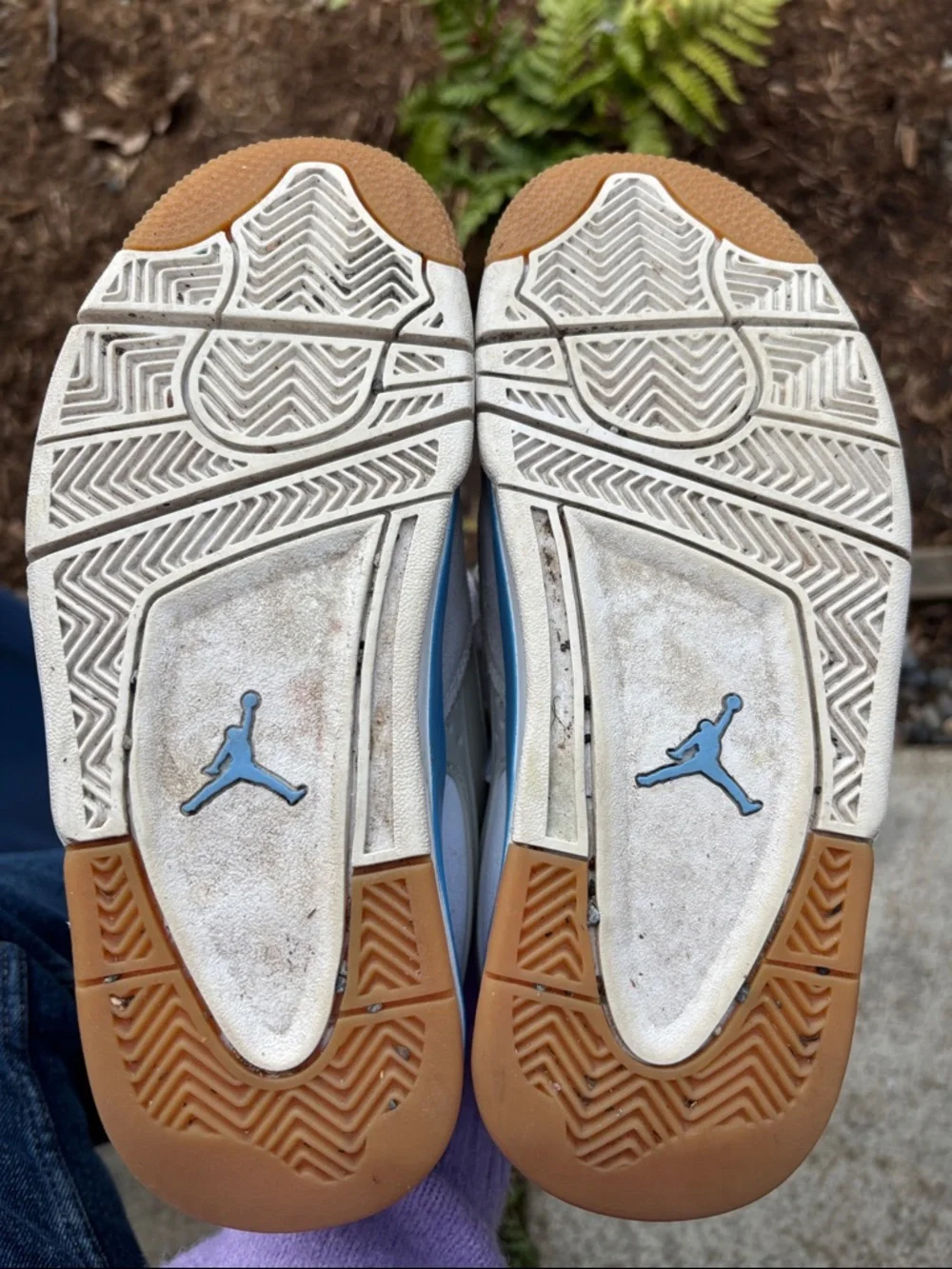 Nike Kids White & Light Blue Jordan Low-Top Sneakers - Picture 2 of 5
